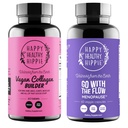 Happy Healthy Hippie Go with The Flow Εμμηνόπαυση Υποστήριξη & Vegan Collagen Builder Collagen χάπια