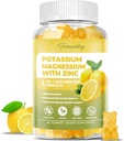 Yetişkinler için Potasyum Supplement Gummies: Potasyum Citrate 99 mg - Kas için Potasyum Magnezyum Supplement, Elektrolyte, Enerji