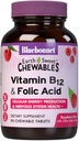 BlueBonnet Nutrition Earth Sweet Vitamin B12 & Folic Acid Chewable Tables, Χωρίς σόγια, Χωρίς γλουτένη, Raspberry 90 Count (Pack of 1)