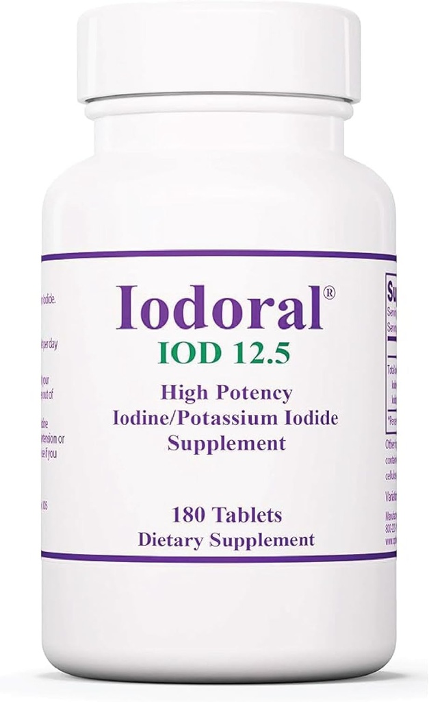 Iodine Tabletleri Beslenme Desteği için 12.5 mg - 180 Tablet - Sağlıklılık ve Yaşam Için Günlük Tamam - 1 Pack