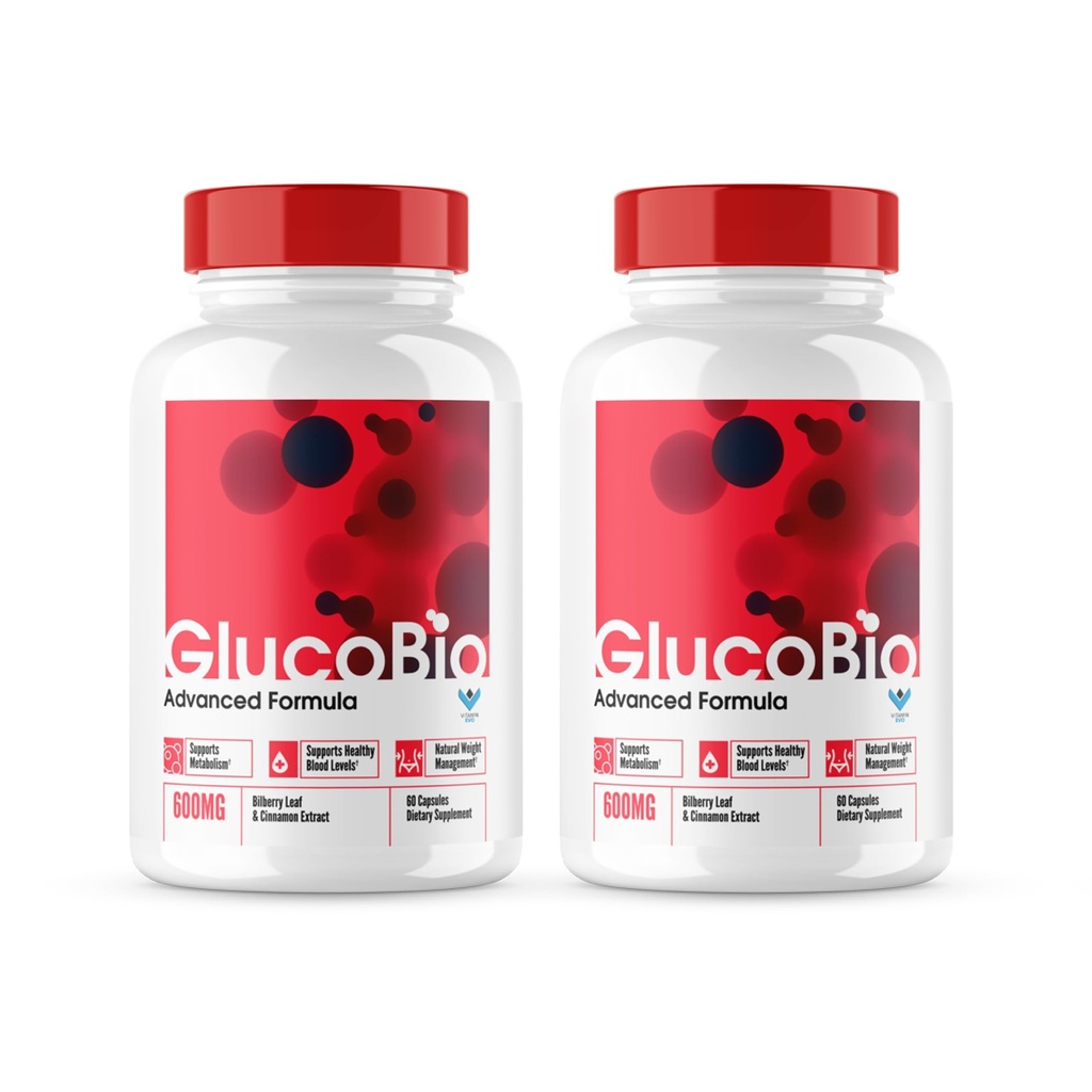 (Επίσημη 2 συσκευασία) Glucobio κάψουλες, Gluco Bio χάπια υποστήριξης αίματος Advanced Formula, GlucoBio όλα τα φυσικά συστατικά, Glucabio μέγιστη δύναμη, Glucbio, Glucobio αίμα, Glycogen υποστήριξη (120 Caps)