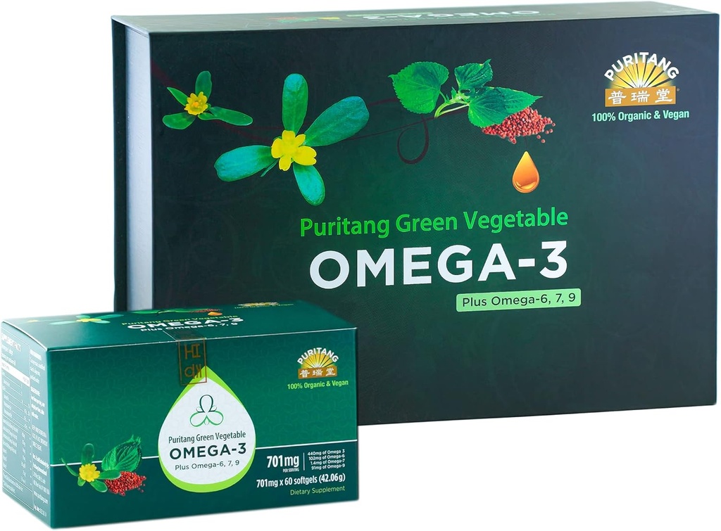 Yeşil Sebze Omega 3 Plus Omega 6,7,9, Purslane And Perilla Tohumlarından Yapılan. ALA Omega 3'ün %61'inden fazlası, Kimyasal Katkılar olmadan En Yüksek Mümkün