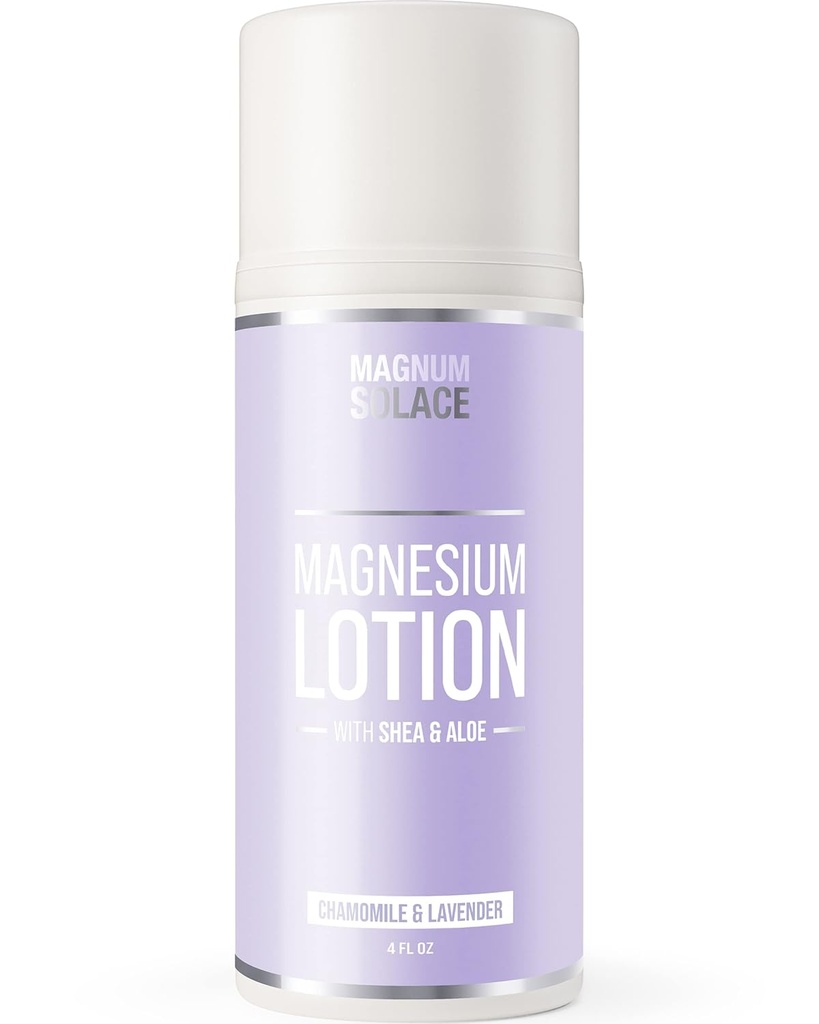 Magnezyum Lotion – Super Tempd – Aloe ve Shea ile yapıldı – For Leg Cramps, Sore Muscles & Commons, Rejuvenation – Çocuklar için Güvenli, ABD'de (Chamomile & Lavender)