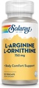 Solaray Free Form L-Arginine ve Ornithine Capsules, 50 Kont