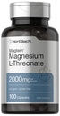 Horbäach Magtein L-Threonate | 2000 mg Supplement | 100 Capsules | Erkekler ve Kadınlar için | No-GMO ve Gluten Ücretsiz
