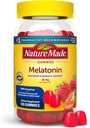 Nature Made Melatonin 10 mg ανά μερίδα Gummies, Sleep Gummies για ενήλικες Μέγιστη Δοσολογία Δύναμης, 100% Drug Free Sleep Aid, 120 Count, 60 Day Supply