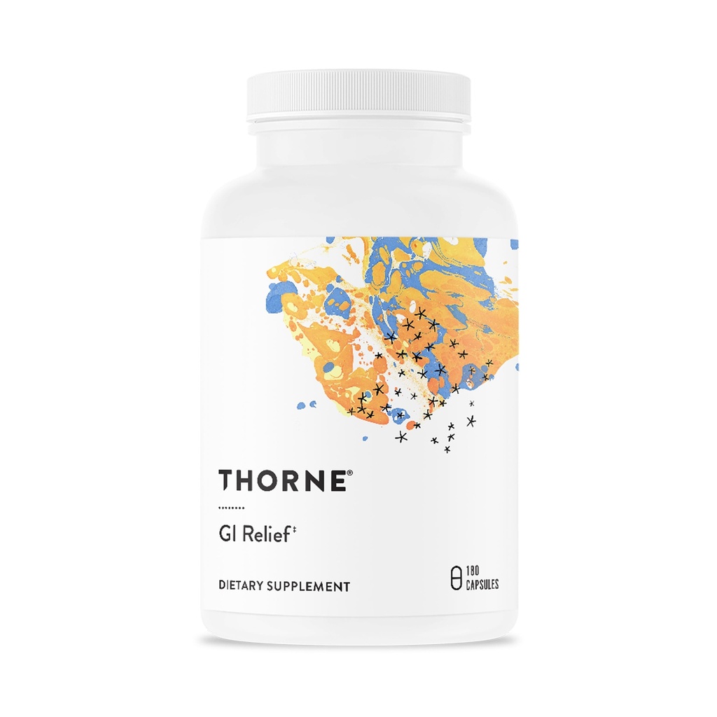 THORNE - GI Relief - Digestion Supplement - Supports Gut Health & Bloating Relief* - Marshmallow Root ile formüle edilmiştir, Aloe Vera Gel, DGL & Slippery Elm Bark - 90 Hizmetler