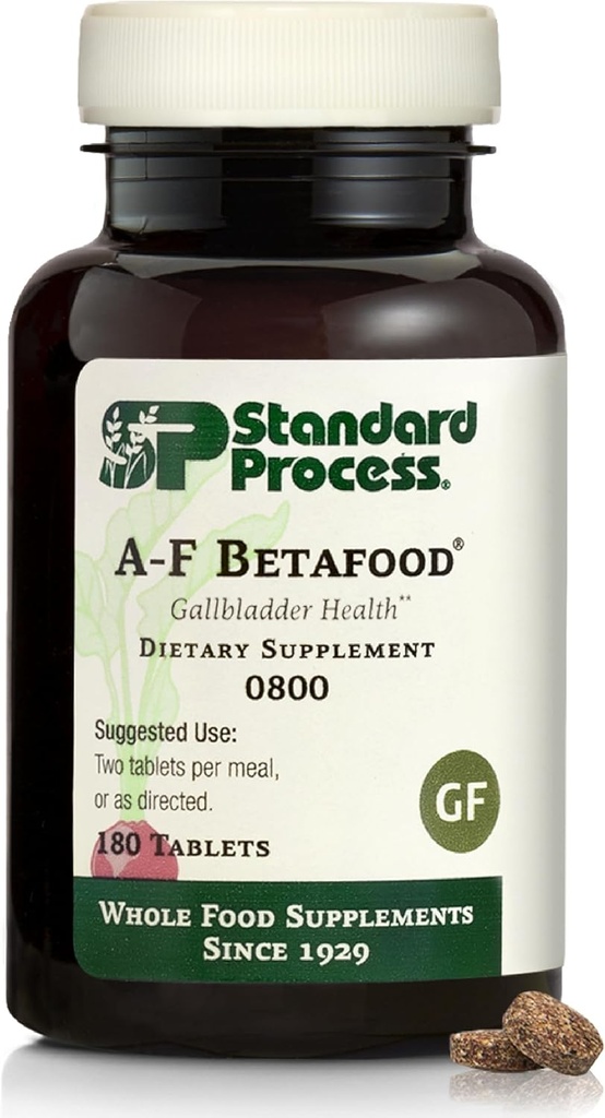 Standart Süreç A-F Betafood Gallbladder Health Diyetary Supplement - Gluten-Free, Non-Dairy, & Non-Soy - Gallbladder Function & Liver Care - 360 Tabletler
