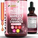 Temiz Nutraceuticals VBiotic Vaginal Probiyotik for Women Liquid Drops | Cranberry Uva Ursi Horsetail D-Mannose Prebiyotiks Marigold & Black Cohosh Vaginal Health Supplement | pH Balance