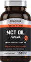 Piping Rock MCT Oil Softgel Capsules | 3600 mg | 150 Pills | Keto-Approved | Non-GMO, Gluten Free Supplement Supplement Supplement