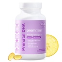 Premom Prenatal DHA Fish Oil: Triglyceride Omega 3 ile 470 mg DHA, 200 mg EPA + 400 IU VIT D3 Supplement - Ferttitude Support for Women - Globally Sourced from Wild Caught Fish