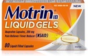 Motrin Liquid-Gels 200 mg Ibuprofen, 80 Kont Per Şişe