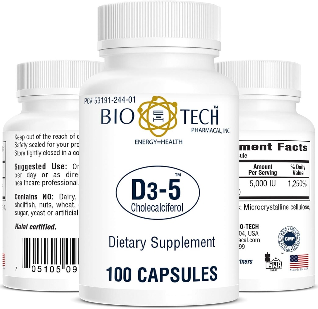 Bio Tech Vitamin D Capsule 53191024401 1 Şişe, Şişe başına 100