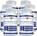 Araştırma Gerçekleştirilmiş® Yourroid Aid - Iodine, Copper & çinko ile Optimal - 260 mcg Selenium -% 100 Pure - Vegan Dostu - 60 Capsules Per Şişe - 6 Şişeler
