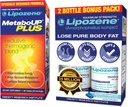Lipozene Kilo Kayıp Pills Çift Paketi ve MetaboUp Plus Termogenic Supplement - Appetite Suppressant