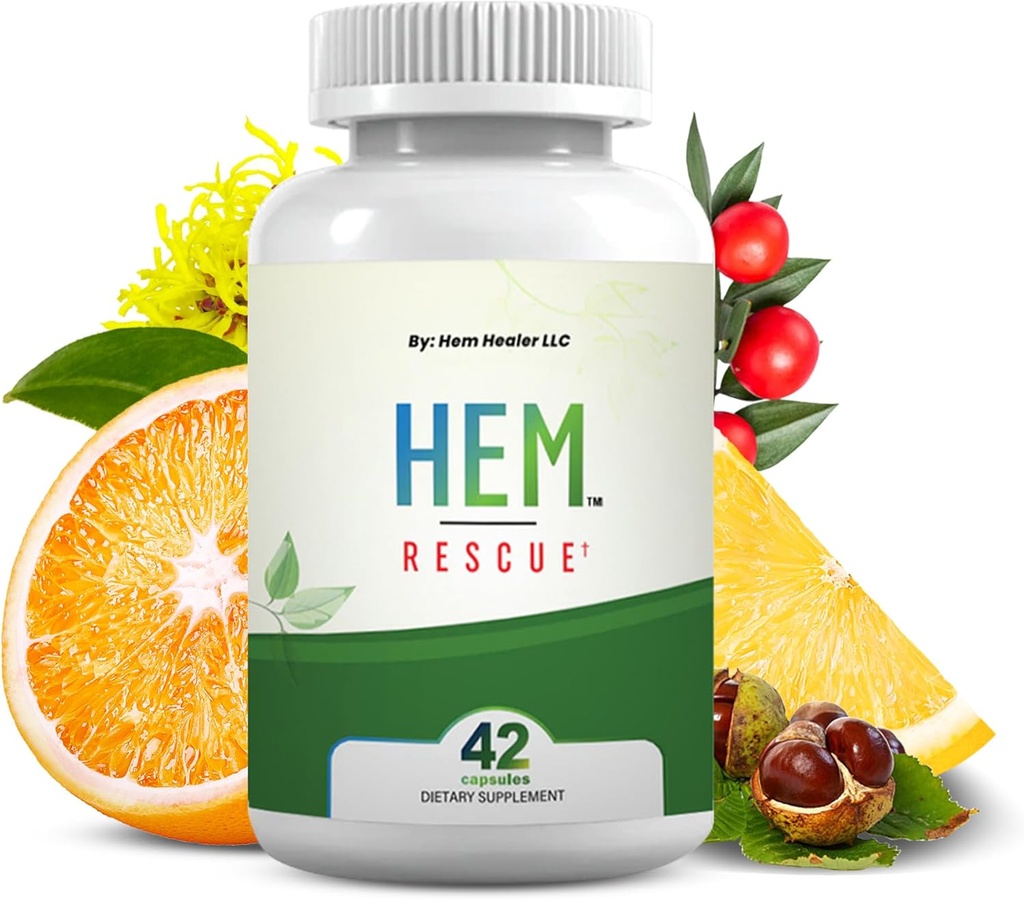 Hem kurtarma Hemorrhoid Tedavisi Tamam - All Natural, Reduces Discomfort & Swelling, Boosts Blood Flow, Oral Botanical Mix, Made in USA - (1 Şişe Pack)