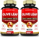 5in1 εκχύλισμα φύλλων ελιάς για 4 μήνες 6050mg με Garcinia Cambogia, Πράσινο Τσάι, Πράσινο Καφέ & Μαύρο Πιπέρι - Καρδιαγγειακή Υγεία, Καλά Όντας & Ανοσοποιητική Υποστήριξη - 2 συσκευασίες 60 κάψουλες