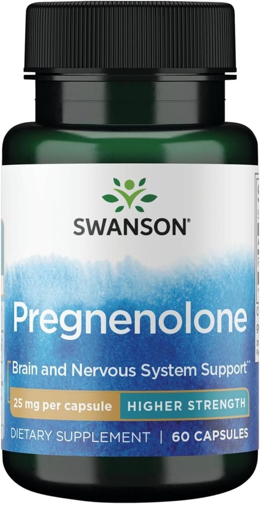 Swanson Υψηλής Ικανότητας Pregnenolone 25 Milligrams 60 Κάψουλες