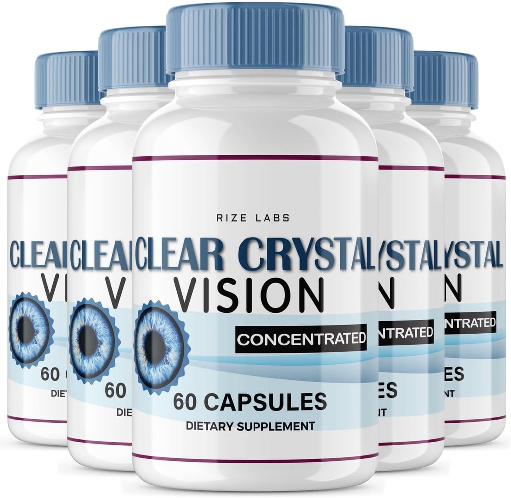 Laboratuarları (5 Pack) Clear Crystal Vision Supplement, Blurry Eyes için Clear Crystal Vision, Sağlıklı Göz Fonksiyonlarını Desteklemek için ClearCrystal Vision, Clear Crystal Vision Formula Yorumlar (300 Capsules)
