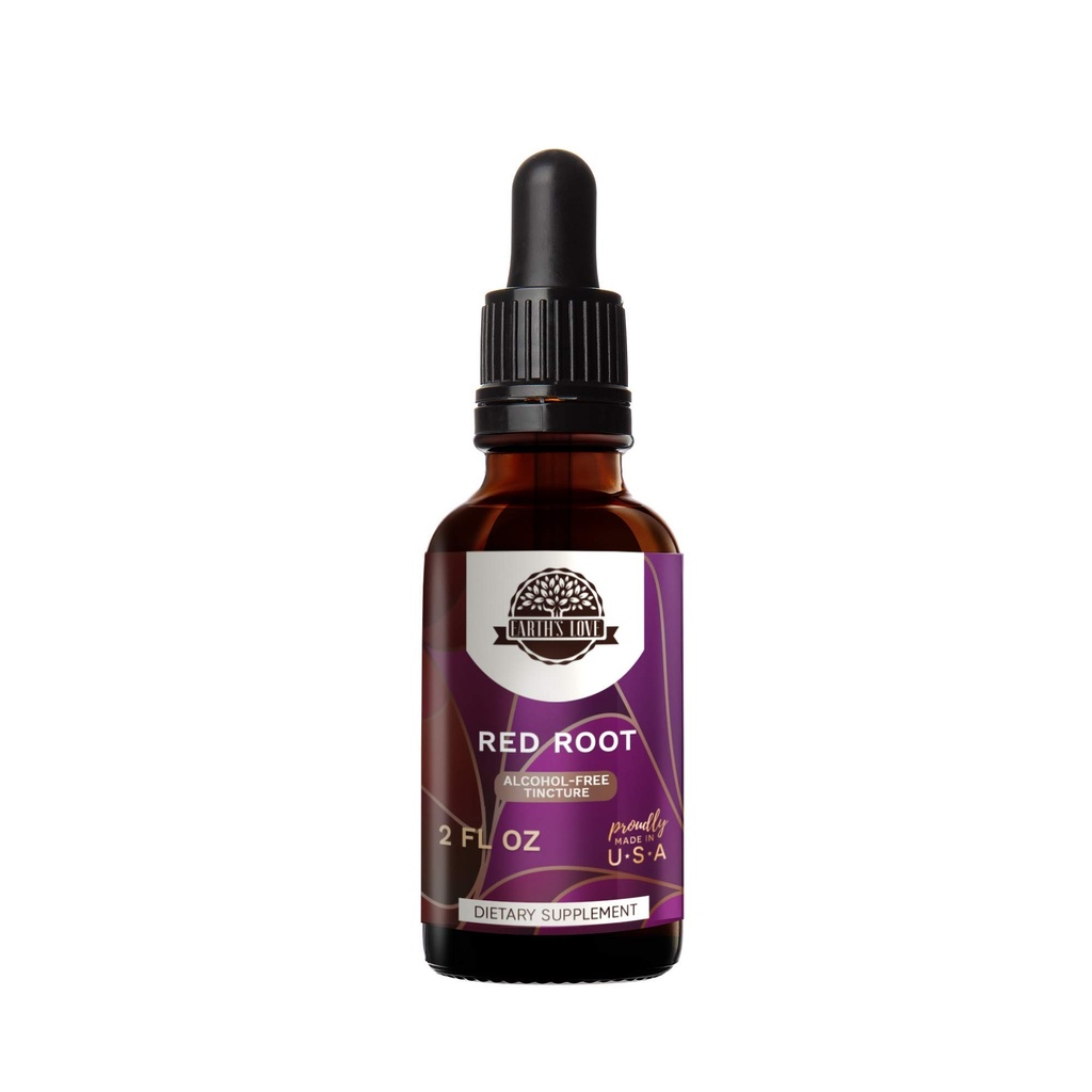 HerbEra Earth's Love - Red Root Alcohol-Free Herbal Extract Tincture, Concentrated Wildcrafted Red Root (Ceanothus Americanus) Dried Root (2 Fl Oz)