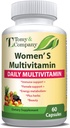 Tomy & Company Gluten-Free Vegetarian Women's Multivitamin with çinko, B6, B12, Biotin ve More - Saç, Skin & Nails, Bone Health, Immune Support, Women's Daily Vitamin Supplements Capsules
