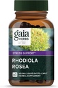Gaia Herbs Rhodiola Rosea - Stres Desteği, Sağlıklı Stamina & Endurance'ı desteklemek için geleneksel olarak - Sibirya Rhodiola Kökleri* - 60 Vegan Sıvı Phyto-Capsules (30-Day Supply)