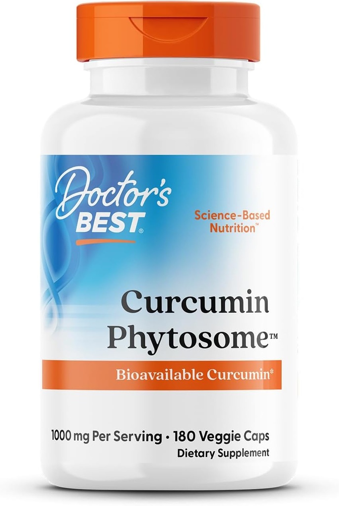 Doktorlar Best Curcumin Phytosome, Bio available Curcumin, Non-GMO, Gluten Free, Soy Free, Vegan, 1000 mg, 180 Veggie Caps