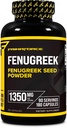 Primaforce Fenugreek Σπόροι κάψουλες (180 κάψουλες / 1350mg ανά υπηρεσία, 2 κάψουλες) - Premium συμπλήρωμα βοτάνων για άνδρες και γυναίκες, μη ΓΤΟ, συμπλήρωμα χωρίς γλουτένη