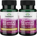 Συγκρότημα Swanson Strontium με Βιταμίνες D-3 & K-2 60 Sgels (2 Pack)