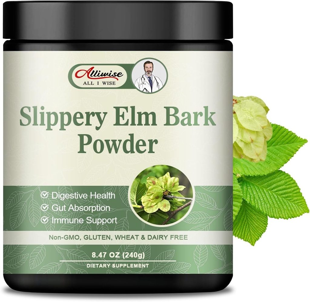 Terpery Elm Bank Toz 240g - Soothes Throat,Relieves Coughs & Supports Digestive Health - Non-GMO, Gluten Free, Vegetarian Friendly Friendly