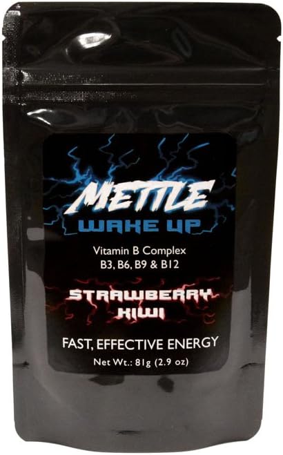 Enerji İçecek Toz - 100 Hizmet | Sugar Free | 200 mg Caffeine - Mettle Energy Drink Mix (Strawberry Kiwi)