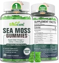 1Pack Sea Moss Gummies Sugar-Free, Extra Strength Irish Moss Gel συμπλήρωμα με ιώδιο, Chlorophyl, Unfiltered ACV, D3, Burdock Root, Bladderwrack για το ανοσοποιητικό, Digestive, δέρμα, μαλλιά, Det❤️x, Vegan