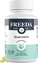 FREEDA Quercetin 500 mg - Pure Quercetin Supplement for Histamine & Immune Support, Heart Health & Antioksi Faydaları - Gluten Free, Vegan Health Supplement for Yetişkinler Kosher Sertifikalı (60 Capsules)