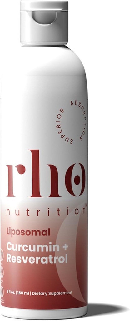 Rho Beslenme Liposomal Curcumin + Resveratrol (1 Pack) – Ultra High Aborpsiyon Sıvı Curcumin Supplement – Ortak Konfor, Hareketlilik, Hücre Sağlığı ve Genel Well-Being