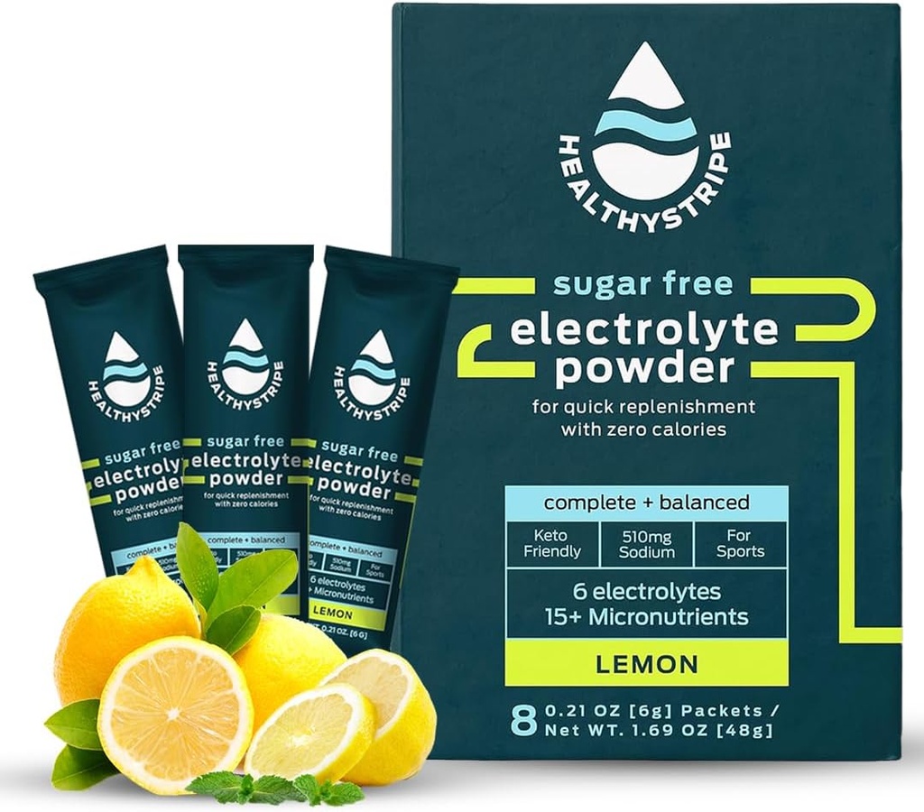 Sugar Free Electrolyte Toz Ile Mix with 15 Micronutrients, Active Recovery and Hydration for Sports, Hiking, and Active Lifestyles, No Calorie, Yapay Flavors, Chem - 8 Pack