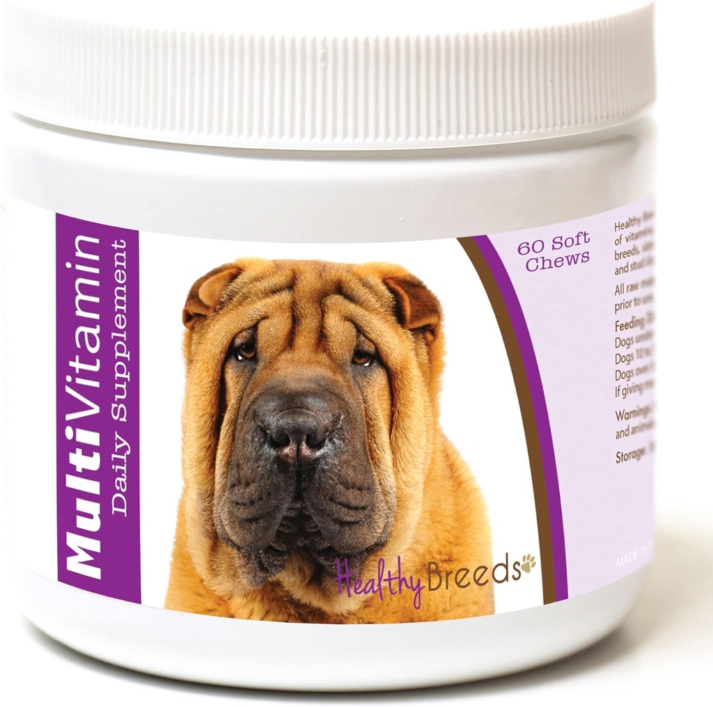 Sağlıklı Breeds Çin Shar Pei Multi-Vitamin Soft Chews 60 Kont