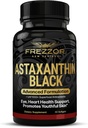 FREZZOR Astaxanthin Black 12mg | Anti-Aging Beauty Supplement Antioksi | Skin, Eye, Nerve, Muscle | Cardiovascular ve Immune Support | 60 Softgels