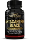 FREZZOR Astaxanthin Black 12mg | Anti-Aging Beauty Supplement Antioksi | Skin, Eye, Nerve, Muscle | Cardiovascular ve Immune Support | 60 Softgels
