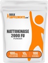 BulkSupplements.com Nattokinase 2000 FU Powder - Προέρχεται από το εκχύλισμα Natto, συμπλήρωμα Nattokinase - 100mg Natto Powder per Serving, 10g (0,35 oz) (Pack of 1)