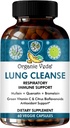 Organik Veda Mullein Turmeric Quercetin Lung Cleanse Capsules - Güçlü Biyoflavonoyaklar, Supertres Vitamin C, Bromelain, Mullein Broşürü - Bronchial & Clear Lungs Supplement - 60 Vegan Pills