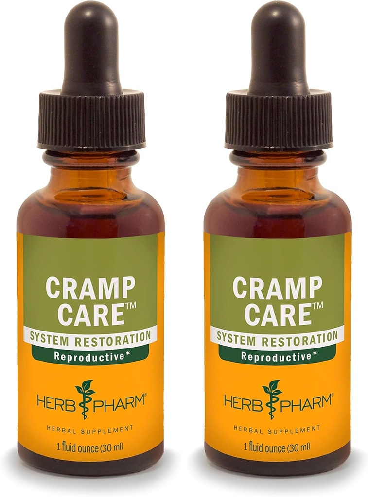 Herbm Phar Cramp Care Liquid Herbal Extract to Support a Health Menstrual Cycle - 1 Ounce (Pack of 2)