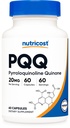 Nutricost PQ (Pyrroloquinoline Quinone) 20 mg, 60 Capsules - Vegetarian Capsules, Non-GMO, Gluten Free Free
