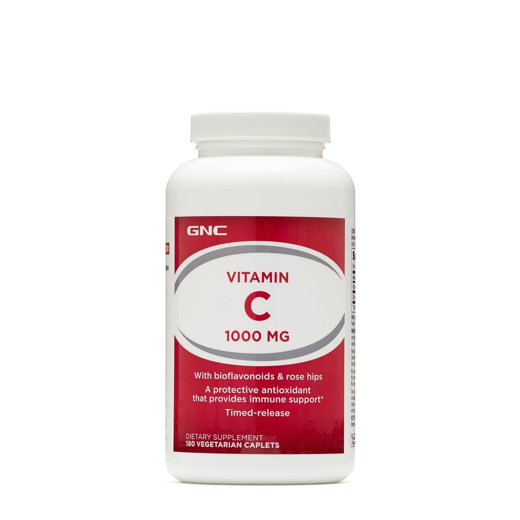 GNC Vitamin C 1000 Bioflavonoids ve Rose Hips Timed release 180 Tablets