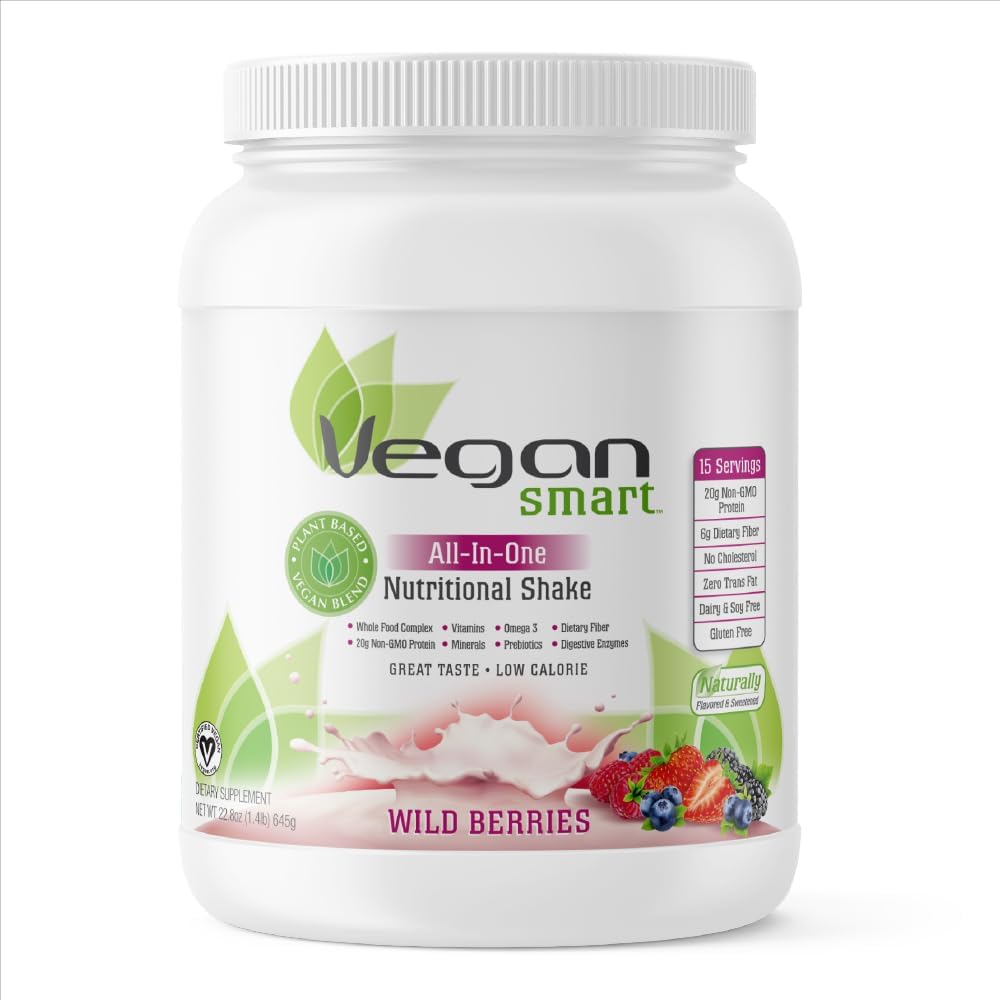Vegansmart Naturade Plantive Vegan Protein Toz - All-in-One Nutritional Shake proteini - Gluten Free & Non-GMO - Wild Cave (15 hizmet)