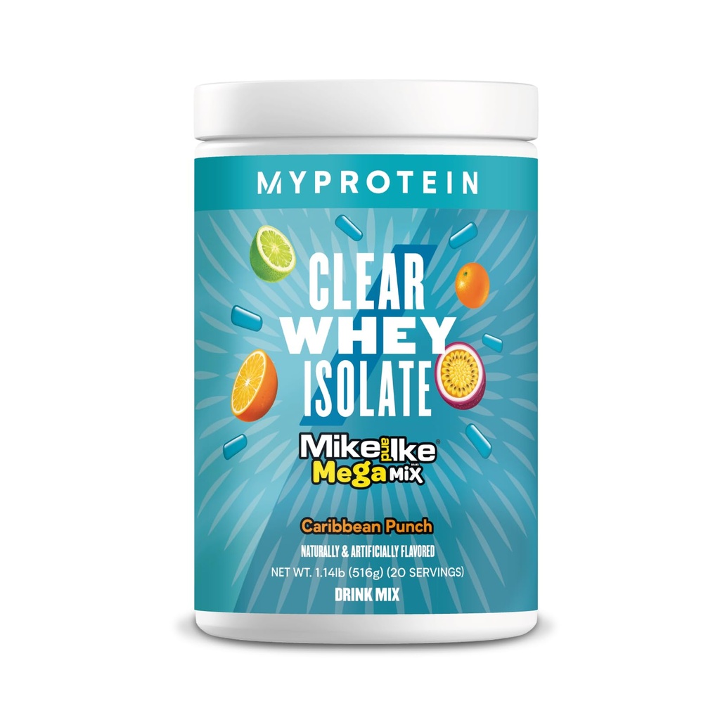 Myprotein Clear Whey Isolate protein Toz, 1.1 Lb (20 hizmet) Meyvey Mike ve IKE Karayipler'i İç Performans için 20g Protein, Kaliteli Performans için Günlük Iklim
