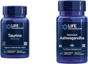 Life Extension Taurine 1000 mg and Ashwagandha 60 Capsules - Brain, Heart, Liver Health and Stress Management Supplement Sche