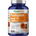 NusaPure Pumpkin Speed Oil 1000mg 200 κάψουλες Softgel (Non-GMO, Soyfree) Φυσικώς Occurring Phytosterols
