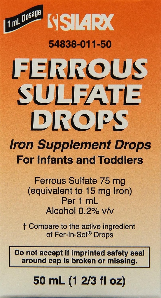 Ferrous Sulfate Iron 15 mg/ ml Supplement Drops 50 ml Şişe - 3