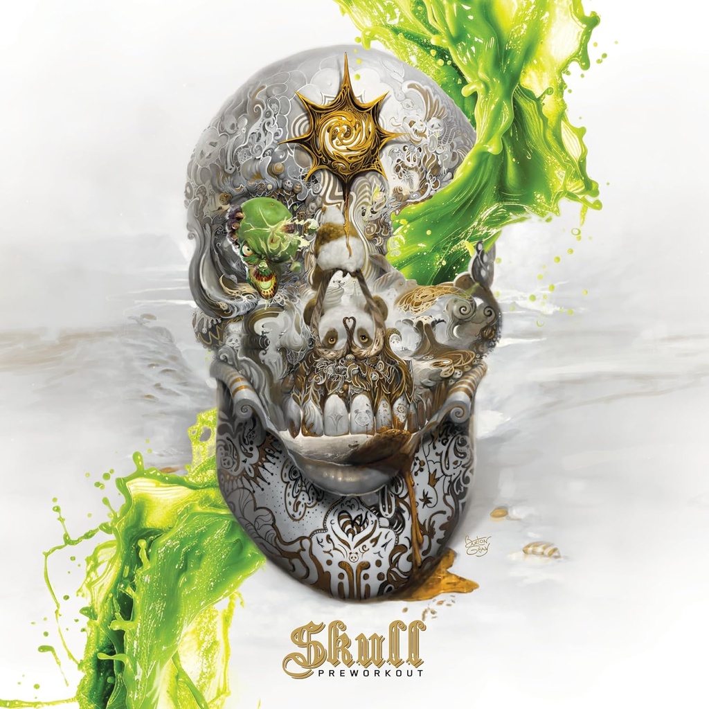 Yeraltı Bio Labs /Panda Supps Skull Nootropic Pre Workout,3 Caffeine Sources for Tunnel Vision Focus, Massive Pumps, Unparalled Energy (40 Scoops) (Cranial Smash) (Lemon Lime Reneer)