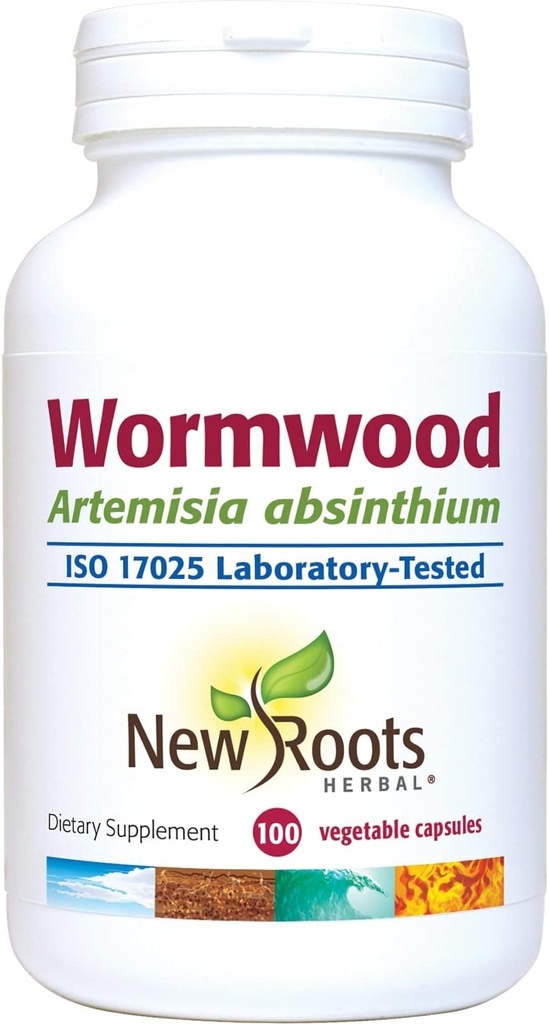 NEW ROOTS HERBAL Wormwood (100 Veg Caps) - Ορεκτική, διηθητική και εντερική υποστήριξη ισορροπίας - Μη ΓΤΟ & χωρίς γλουτένη